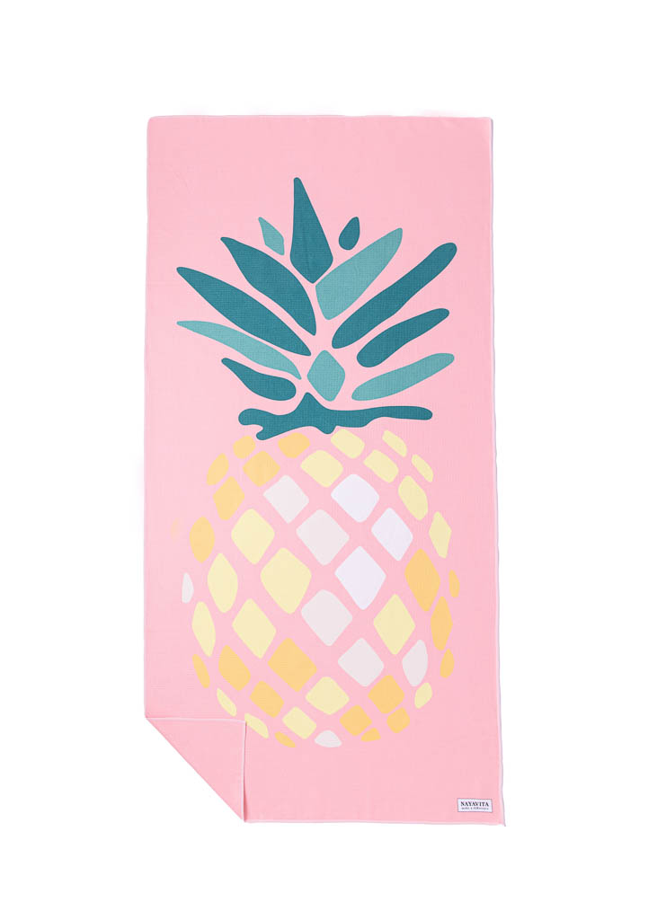 NAYAVITA Reisehandtuch ANANAS ROSA Vorderseite