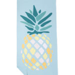 NAYAVITA sand free beach towel pale green pineapple front