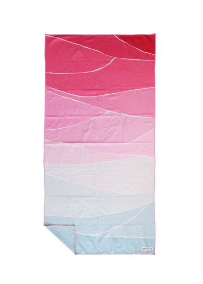 NAYAVITA großes Mikrofaser Strandtuch rosa Life is a Beach Mint Hellgrün