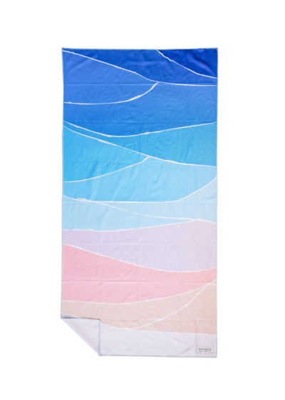 NAYAVITA Mikrofaser Reisehandtuch Strandtuch blau creme rosa schnell trocknend sand frei