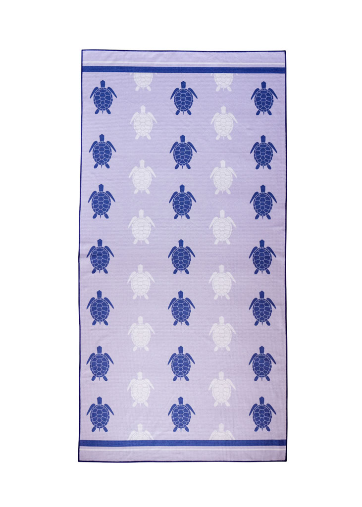NAYAVITA Turtles eco towel blue back