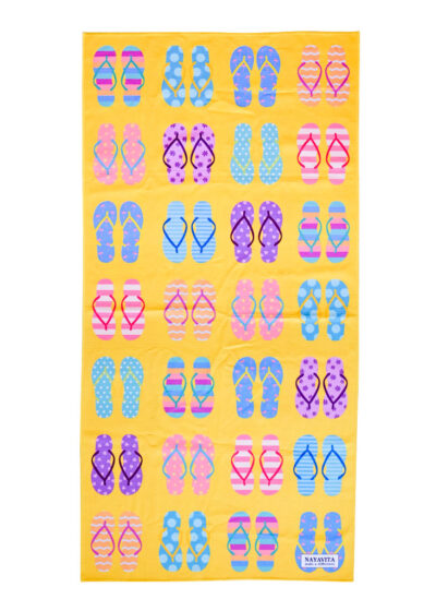 NAYAVITA Strandtuch für Kinder Flip Flops Lust auf Leben