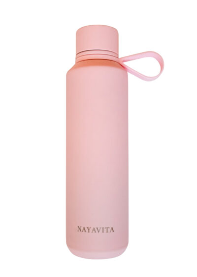 NAYAVITA gesunde Isolierflasche rosa pink Trinkflasche aus Edelstahl Vakuumisolierte Trinkflasche Thermoflasche ReiseFlasche Sport Trinkflasche Yoga Flasche Radfahren Reisen Camping Yoga Sport Golf praktische Trinkflasche für unterwegs