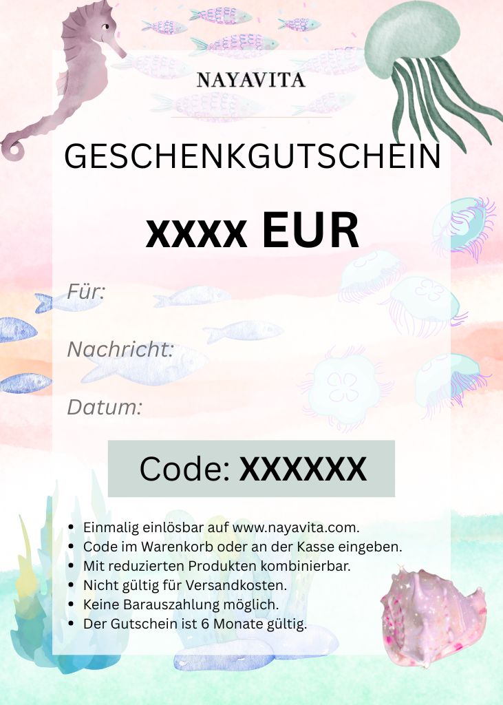 NAYAVITA Geschenkgutschein strandhandtucher