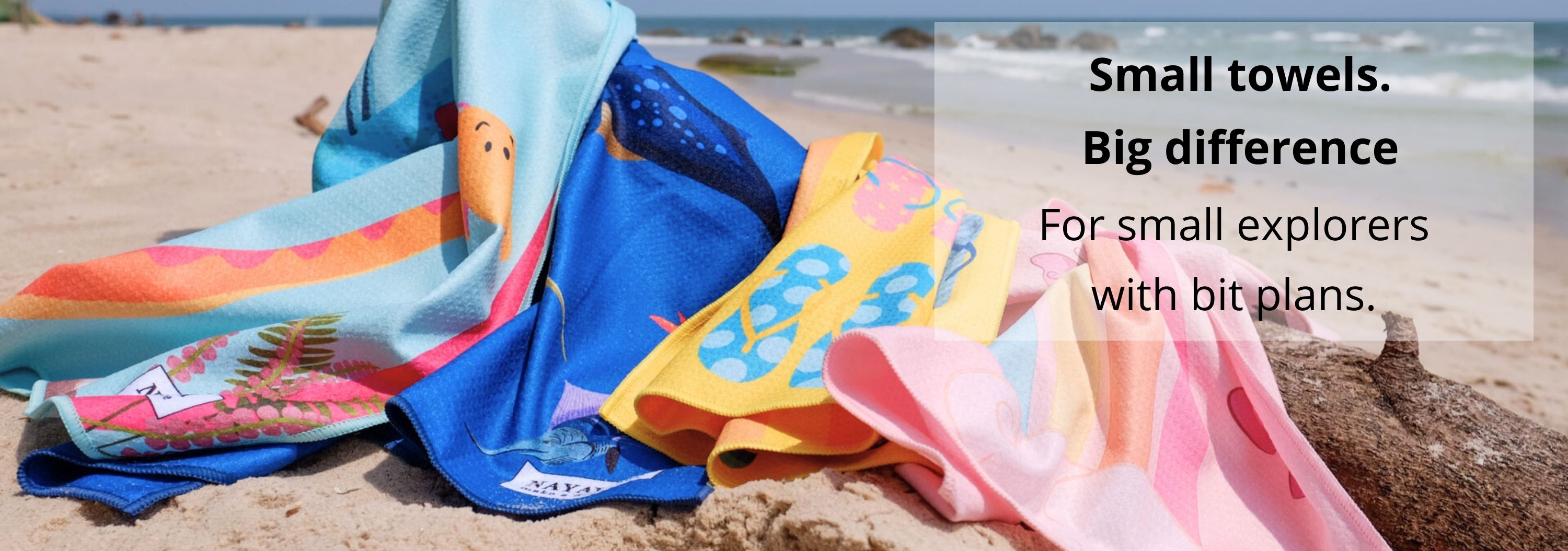 NAYAVITA quick-dry kids towels made from recycled microfiber from PET bottles landing